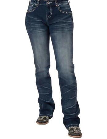  IEPOFG Women Casual Low Waist Cowboy Denim Jeans Solid