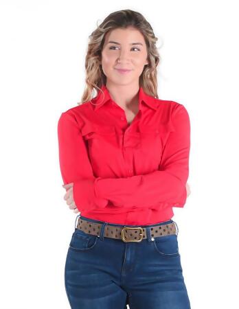 bright red shirt womens