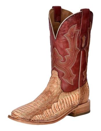 Corral Men s Ostrich Leg Honey Red Western Boots