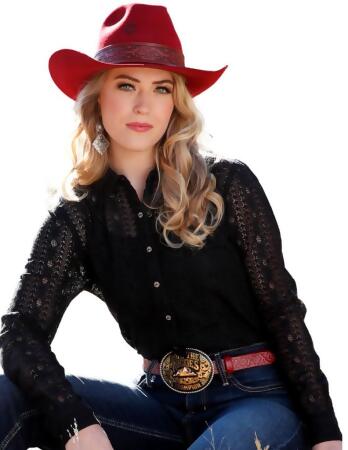 Black western hotsell shirt womens