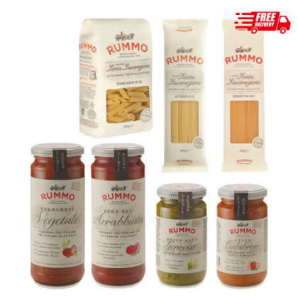 【免運優惠組】RUMMO路莫 義大利麵醬(紅/青醬)4種風味 + 3款麵 - 