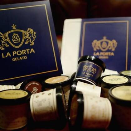 {冷凍} 送保冷袋 La Porta Gelato 義式冰淇淋12杯組 (玫瑰橄欖油x6/皮蒙特榛果x6) - 