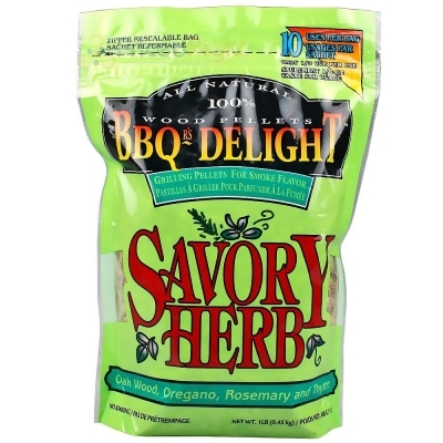 BBQr's Delight Savory Herb Pellet Blend 1 lb All Natural 100% Wood Grill Pellets 