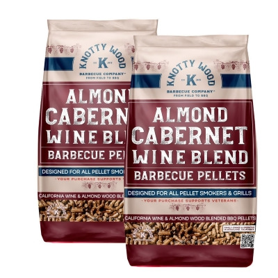 40lbs Almond Cabernet Cooking Pellets BBQ Smoker Red Wine Oak Blend 20# Bags 