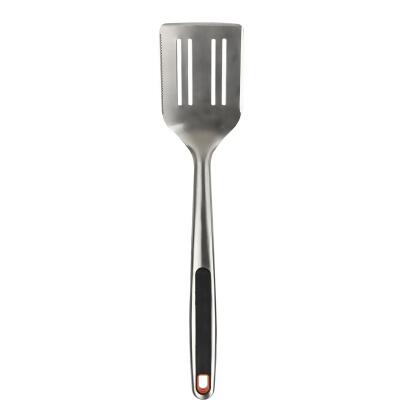 Mr Bar-B-Q Premium Spatula Stainless Steel W/ Serrated Edge & Rubber Grip 17 In 