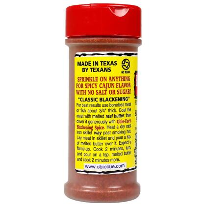 Obie Cue's Salt Free Blackening Spice Cajun Seasoning No Sugar or MSG 3.52 Oz alternate image