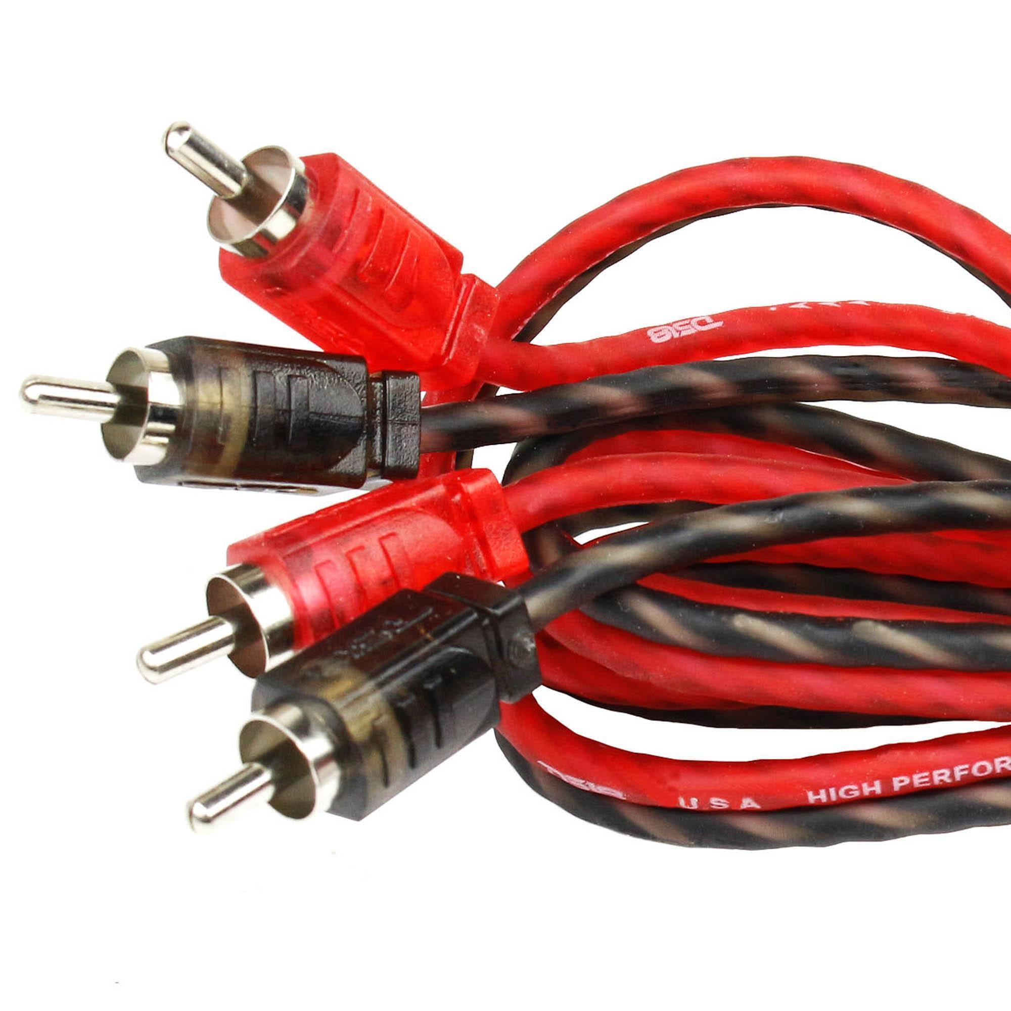 DS18 6 ft 2 Channel Shielded Twisted Interconnect RCA Audio Cable Amp RCA6FT alternate image