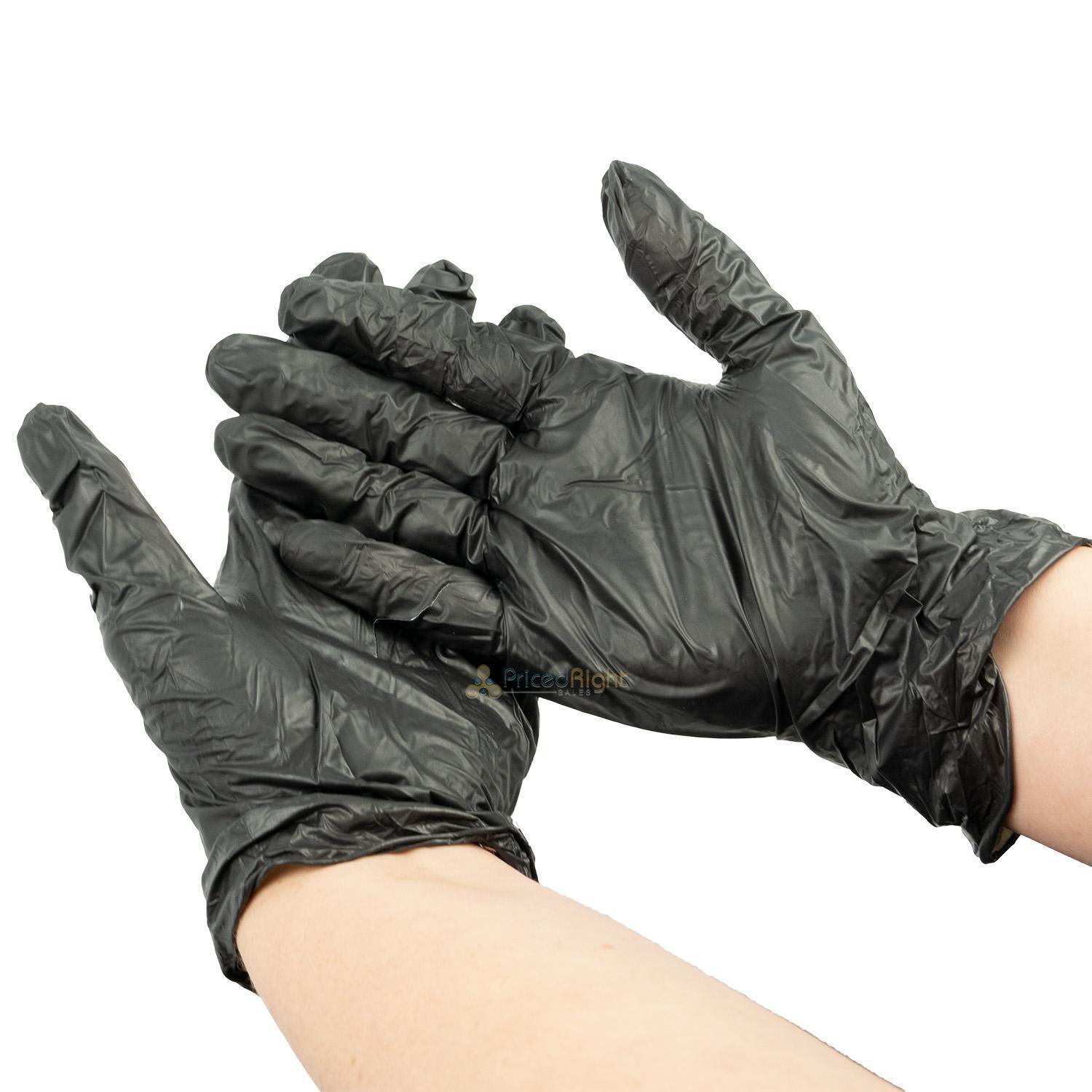 Black Nitrile Disposable Gloves Powder Latex Free Industrial X-Large 200 Count alternate image