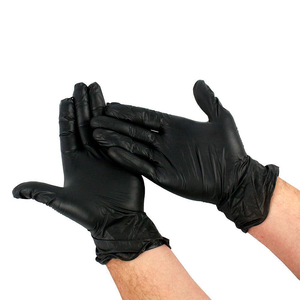 Black Nitrile Disposable Powder & Latex Free Industrial Gloves XL, Box of 100 alternate image