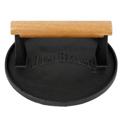 Jim Beam Cast Iron 7" Burger Press Heavy Duty Design Seasoned Non Stick JB0158 alternate image
