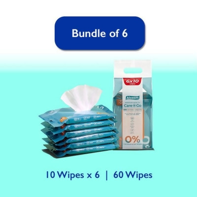 10 Wipes (Bundle of 6) - Antibacterial Classic Wipes 