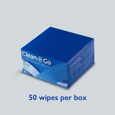 Single Wipes (Box of 50) - 75% Alcohol Classic Wipes 