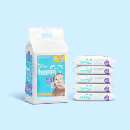 Baby Water Wipes (20s' x 5) 