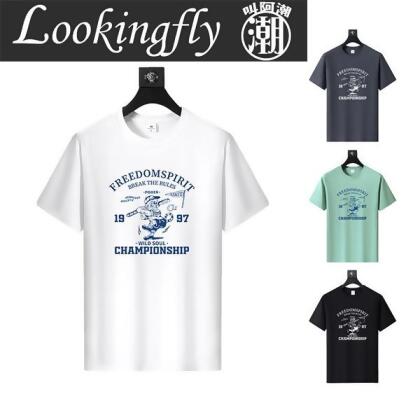 圓領 加大尺碼(S~6XL) 情侶t恤 純棉 復古棒球 短袖t恤 