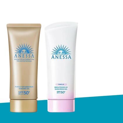 【模型】日本 SHISEIDO資生堂 ANESSA安耐曬 亮白UV凝膠 N/金鑽水透妍妝前乳N 90g 