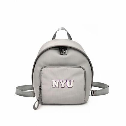 NCAA紐約大學NYU經典Logo小後背包-灰 