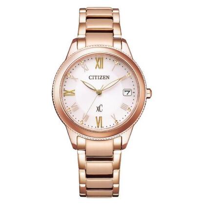 CITIZEN xC 亞洲限定款光動能氣質展現時尚腕錶-玫瑰金-32mm-EO1232-56W 