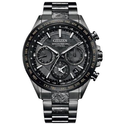 CITIZEN Eco-Drive 高傲戰士GPS HAKUTO-R 登月聯名款鈦金屬優質腕錶-黑44.5mm-CC4044-53E 