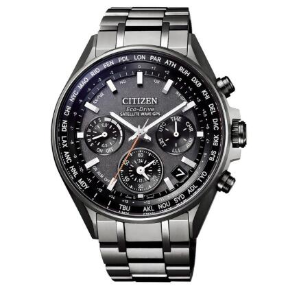 CITIZEN Eco-Drive 黑鷹飛官 鈦 GPS衛星對時優質腕錶-灰/44mm-CC4004-58E 