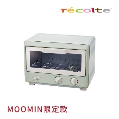 【日本recolte】Compact電烤箱MOOMIN限定版(ROT-1淺灰綠) 