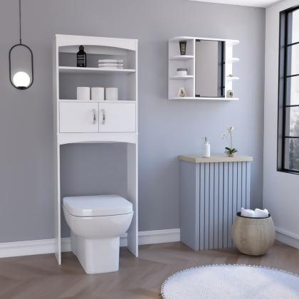 Hampton 2 Piece Bathroom Set, White 