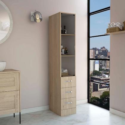 Magna Linen Cabinet, Three Shelves, Four Drawers alternate image
