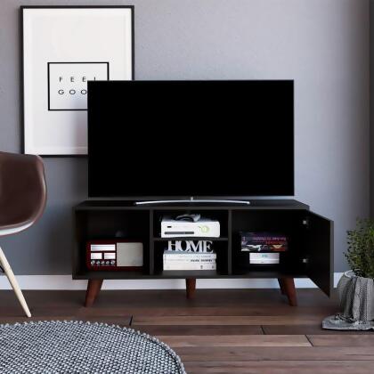 Ontario Tv Stand for TV´s up 52"", Three Shelves, Single Door Cabinet alternate image