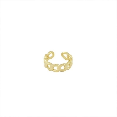 【SNATCH】[黃銅] 幾何鏈條耳骨夾 / [Brass] Original Chain Ear Cuff 