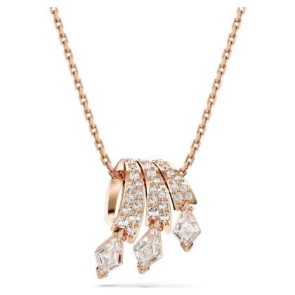 【Swarovski 施華洛世奇】Dragon & Phoenix 鏈墜 (龍爪 白色 鍍玫瑰金色調)
