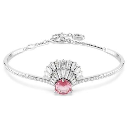 【Swarovski 施華洛世奇】Idyllia 手鐲 (貝殼 粉紅色 鍍白金色)