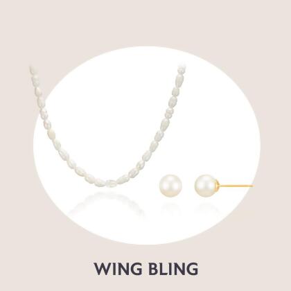 【blank.】WINGBLING My Precious 組合優惠(14k 經典珍珠耳環4mm*1 OR 6mm*1+925銀天然淡水珍珠項鍊*1+禮物盒*1) 