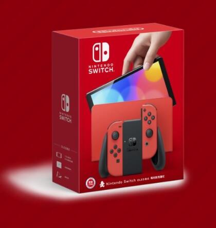 任天堂 Switch OLED主機-瑪利歐紅 亮麗紅特仕主機 