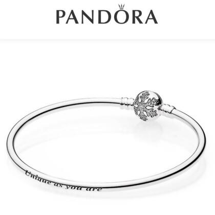 現貨 PANDORA 潘朵拉 純銀 雪花 手環 手鍊 21公分 禮物 
