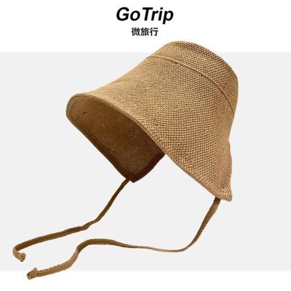 悅生活--GoTrip微旅行 天然亞麻無死角遮陽帽 
