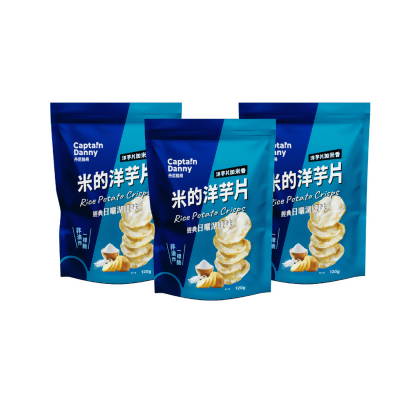 非油炸米的洋芋片 經典日曬湖鹽味 120g | 3入組| (全素) 