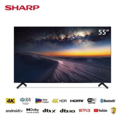 【SHARP夏普】55吋4K無邊框連網液晶顯示器 4T-C55DJ1T (送基本安裝) - 
