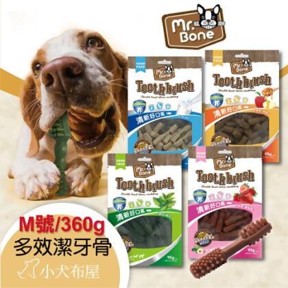 【Mr.Bone】高含肉量愛犬瘋狂《多效潔牙骨 M號/360g》四種口味選擇 骨骼保健 腸胃保健 - 蘋果+蜂蜜