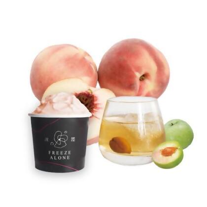★蜜桃梅姬 ★【冰獨】無添加·sorbet 無乳脂義式雪酪純手工冰淇淋｜拉拉山水蜜桃 vs 月桂冠完熟梅酒 獨享杯/100ml 砥家啦 - 蜜桃梅姬口味 1入 