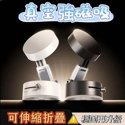 超強磁吸手機支架吸附車載多功能導航支架-白色 
