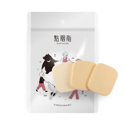 點胭脂 空氣感透亮 抗菌專業化妝粉撲 3入