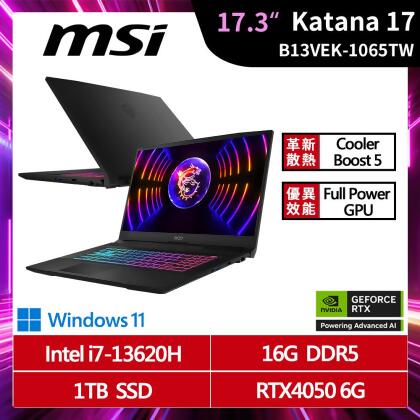 MSI微星 Katana 17 B13VEK-1065TW 17.3吋 i7 電競筆電 