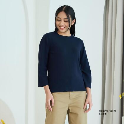 AURI Relaxed-Fit 3/4 Sleeve Sweater 