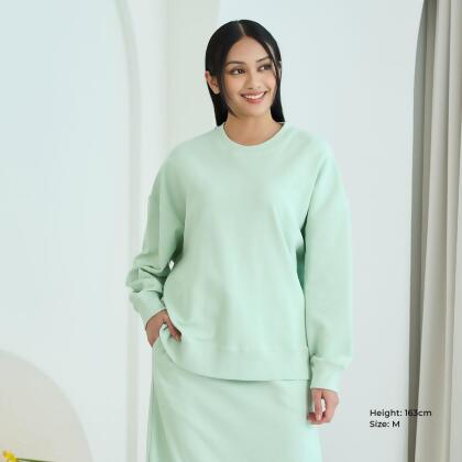 AURI Waffle Oversized Long Sleeve Sweatshirt 