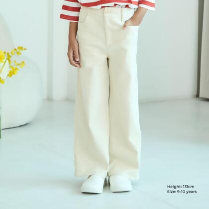 AURI Girl Straight-Leg Twill Stretchy Pants 