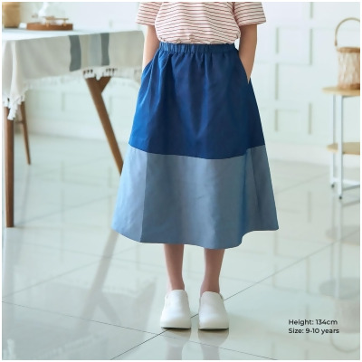 AURI Girl Elasticated Panel A-line Maxi Skirt 