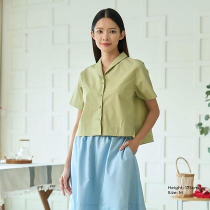 AURI Shawl Collar Short Sleeve Shirt 