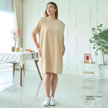AURI Oversized T-Shirt Midi Dress 