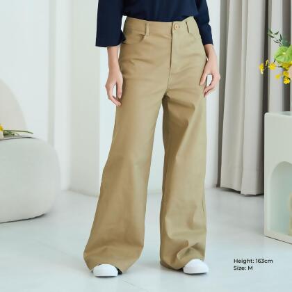 AURI Straight-Leg Twill Stretchy Pants 