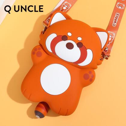 Ｑ UNCLE 立體小熊貓矽膠防水收納包|單肩包｜斜背包 