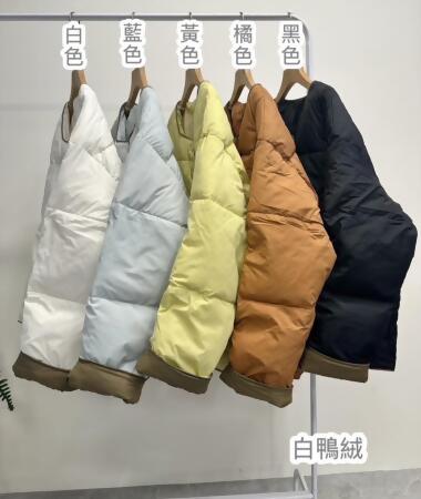 日本原單#滾邊鴨絨外套 v1012 